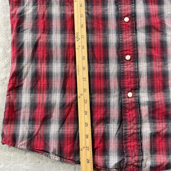 Cremieux Shirt Mens Large Red Plaid Western Pearl Snap Festival Casual Preppy - Picture 5 of 10